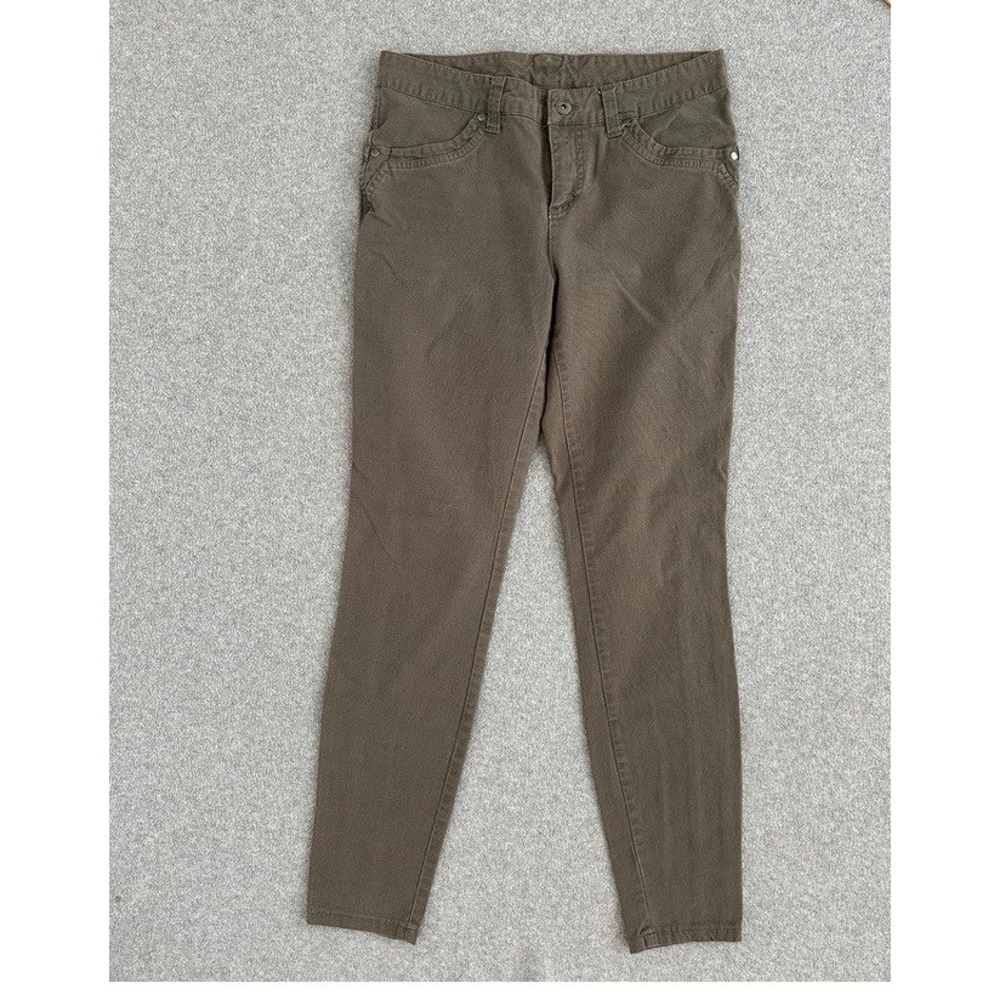 KUHL Legendary Pants Women 8 Skinny Green Brown Mid Rise Utilitarian‎ Hiking